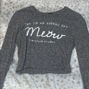 F21 Long sleeve crop top